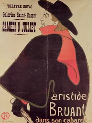 Aristide Bruant i sin kabaré, 1893